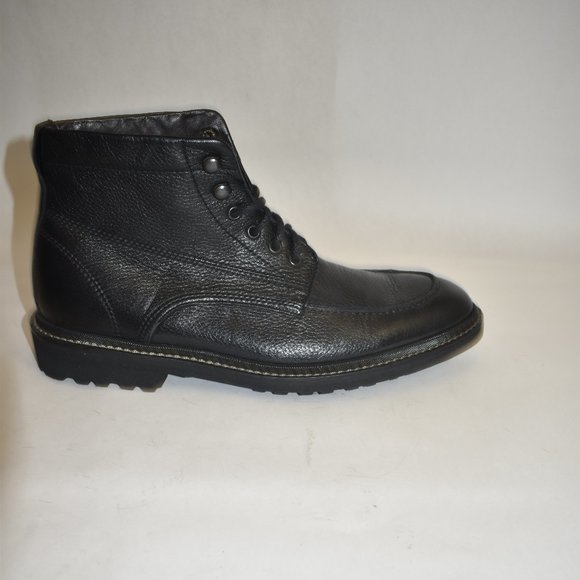 To Boot New York Carlton Apron Toe Leather Boots Black Size 11 - Picture 3 of 11